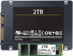2TB SATA and NVMe SSD